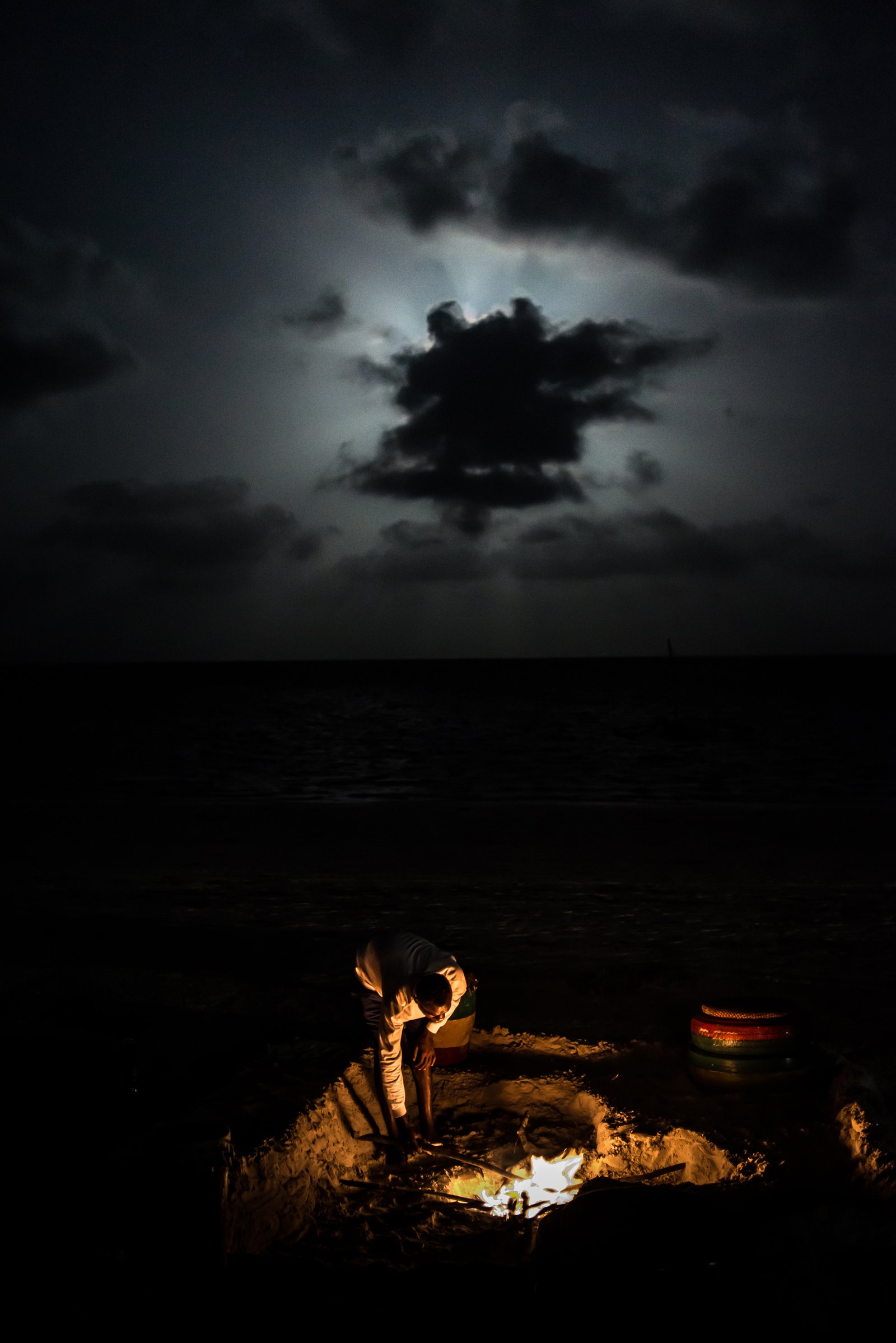 Zanzibar bonfire in series photography by Jac Kritzinger